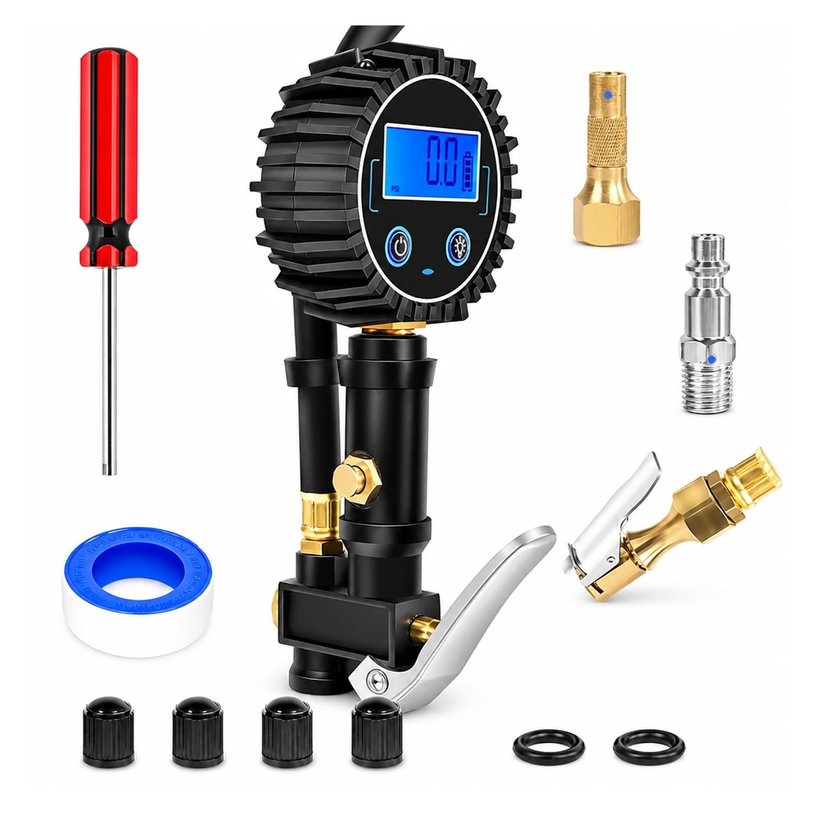 Manomètre, Dégonfleur De Pneu Numérique Avec Manomètre 250 PSI