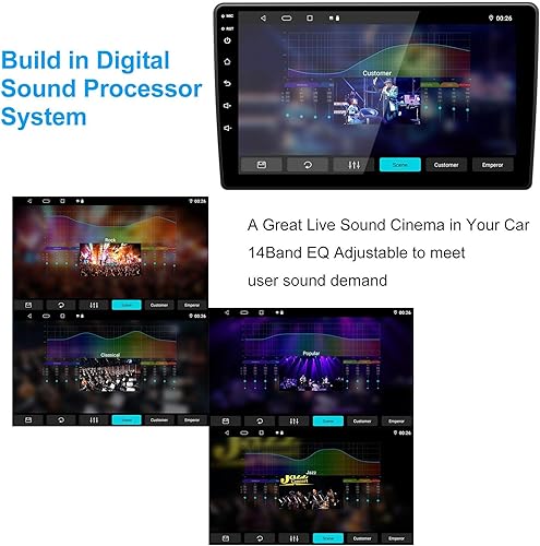 Miniatura 6 de LEXXSON Radio de coche Android 10.1 para Honda Accord 8th 2008-2011, pantalla táctil capacitiva de 10 pulgadas, unidad principal de alta definición,