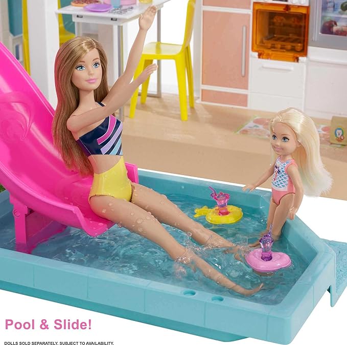 Barbie Dreamhouse Playset with Pool & Slide