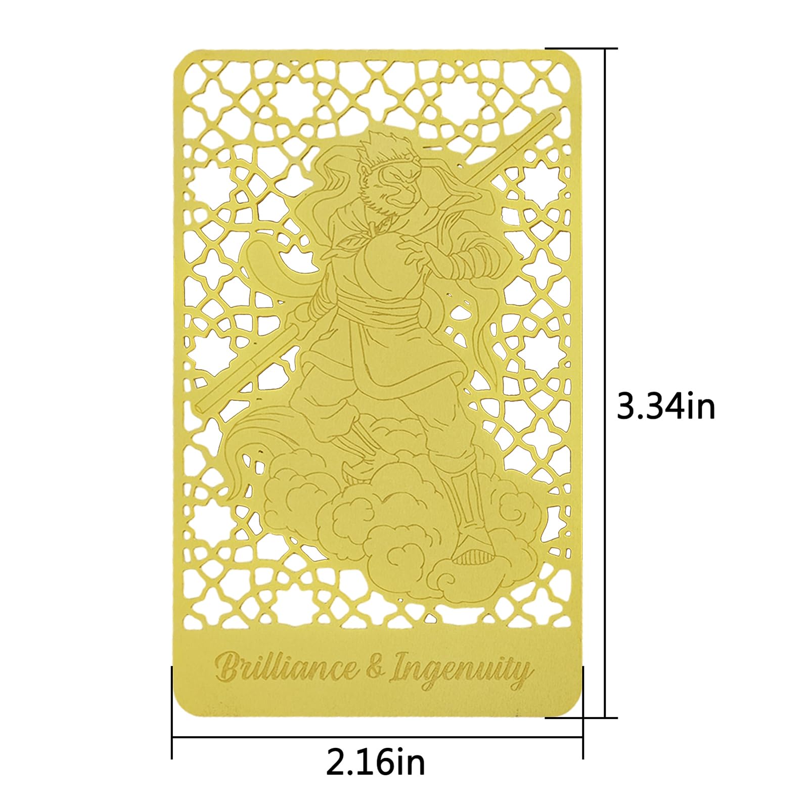 2025 Fengshui Boosting Ingenuity & Cleverness Gold Card Qi Tian Da Sheng Xiang Yun Golden Card w5641, 8.5*5.5cm - Image 2