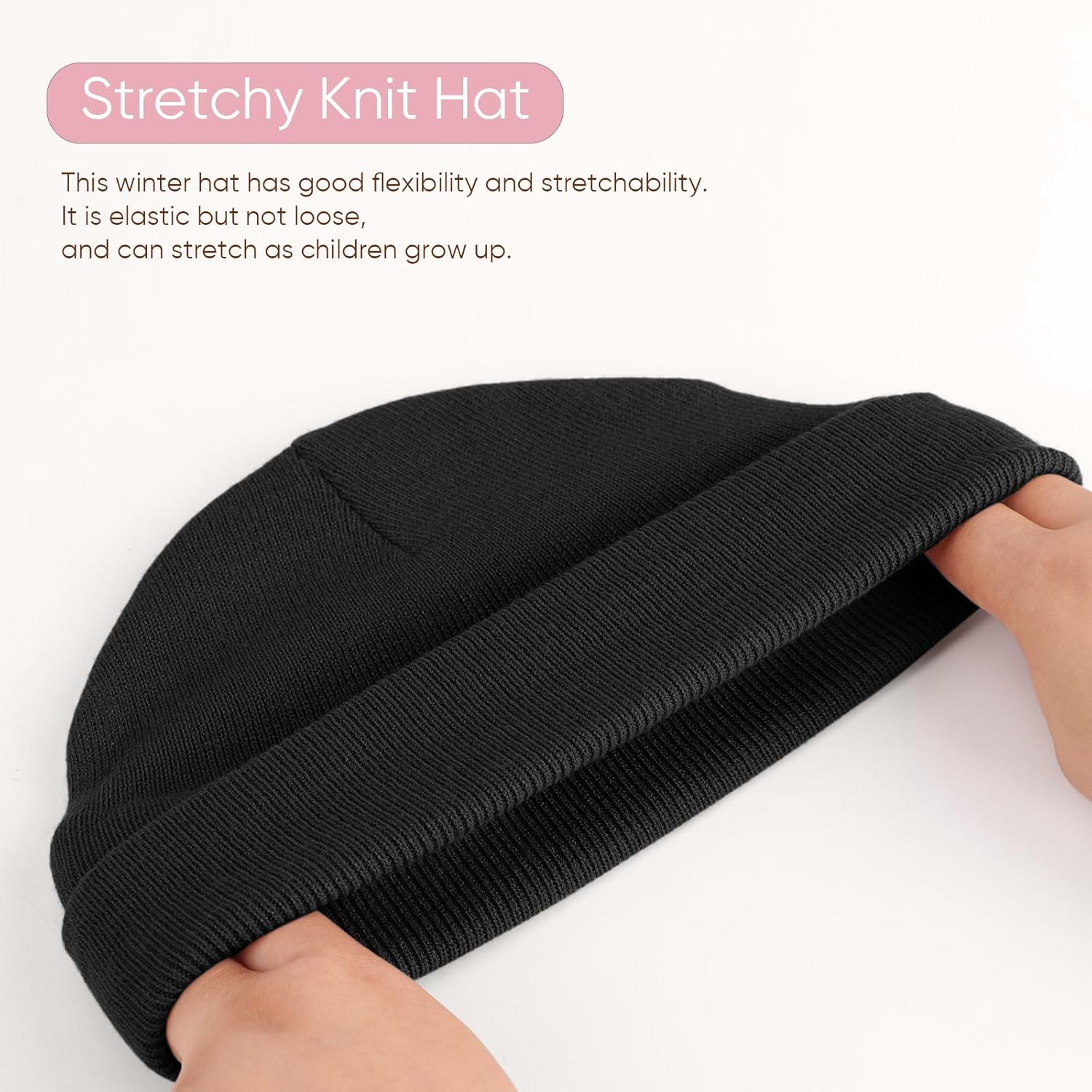 DRESHOW BQUBO 3 Pack Baby Beanies Toddler Kids Winter Hats Soft Knit Hat for Baby Boys Girls Warm Cap Beanies - Image 7