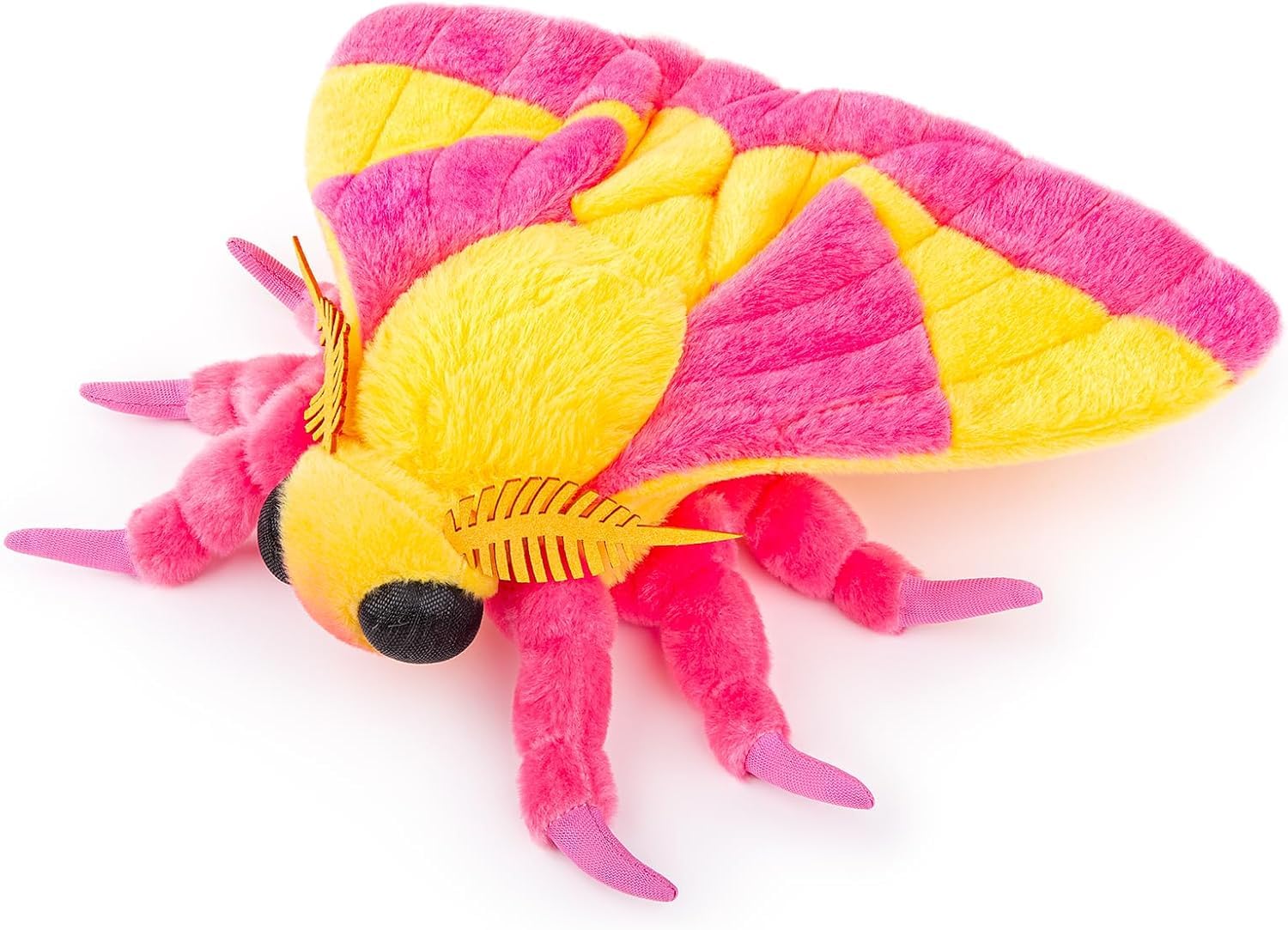RLOMUTE Maple Leaf Moth Plush Simulation Toy, Cute Red Maple Leaf Moth Toy, Soft Plush Animal Maple Leaf Moth Toy Collection