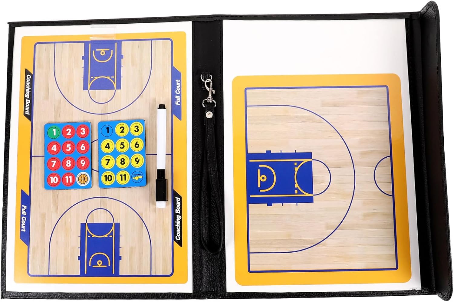Cabilock Basketball Coaching Board Magnetic Sports Training Board with Dry-Erase Marker Portable Strategy Planning Sports Gear for Coaches and Referees