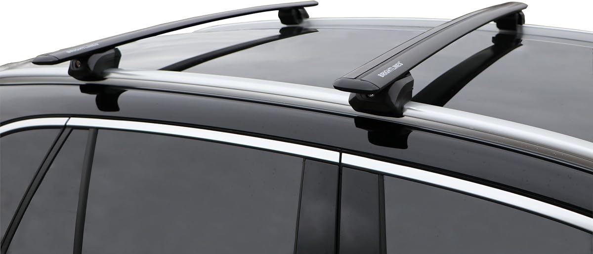 BRIGHTLINES Heavy Duty Anti-Theft Sporty Roof Bars Roof Rack Crossbars Compatible with Flush Side Rails