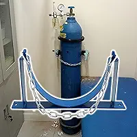 1 suporte de cilindro de oxigênio - suporte de parede para tanques de 40 l - rack de armazenamento seguro para casa, clínicas e oficinas (1 garrafa - 35 cm)