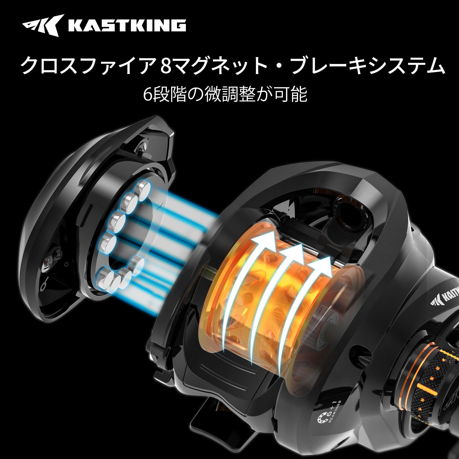 Amazon | KASTKING ベイトリール Zephyr BFS 7.2:1ギア比 ドラグ
