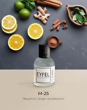 EYFEL Perfume for Men M25 INSPIRED BY 212.MEN Eau de Parfum Spray Mens Cologne EDP 50 ml / 1.76 FL. OZ.