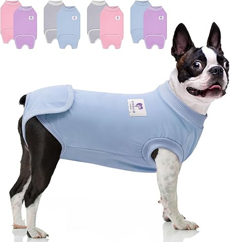 Miniatura 8 de cyeollo Traje de recuperación de cirugía para perros, gatos, suave, transpirable, para después de la esterilización, esterilizador, antilameduras