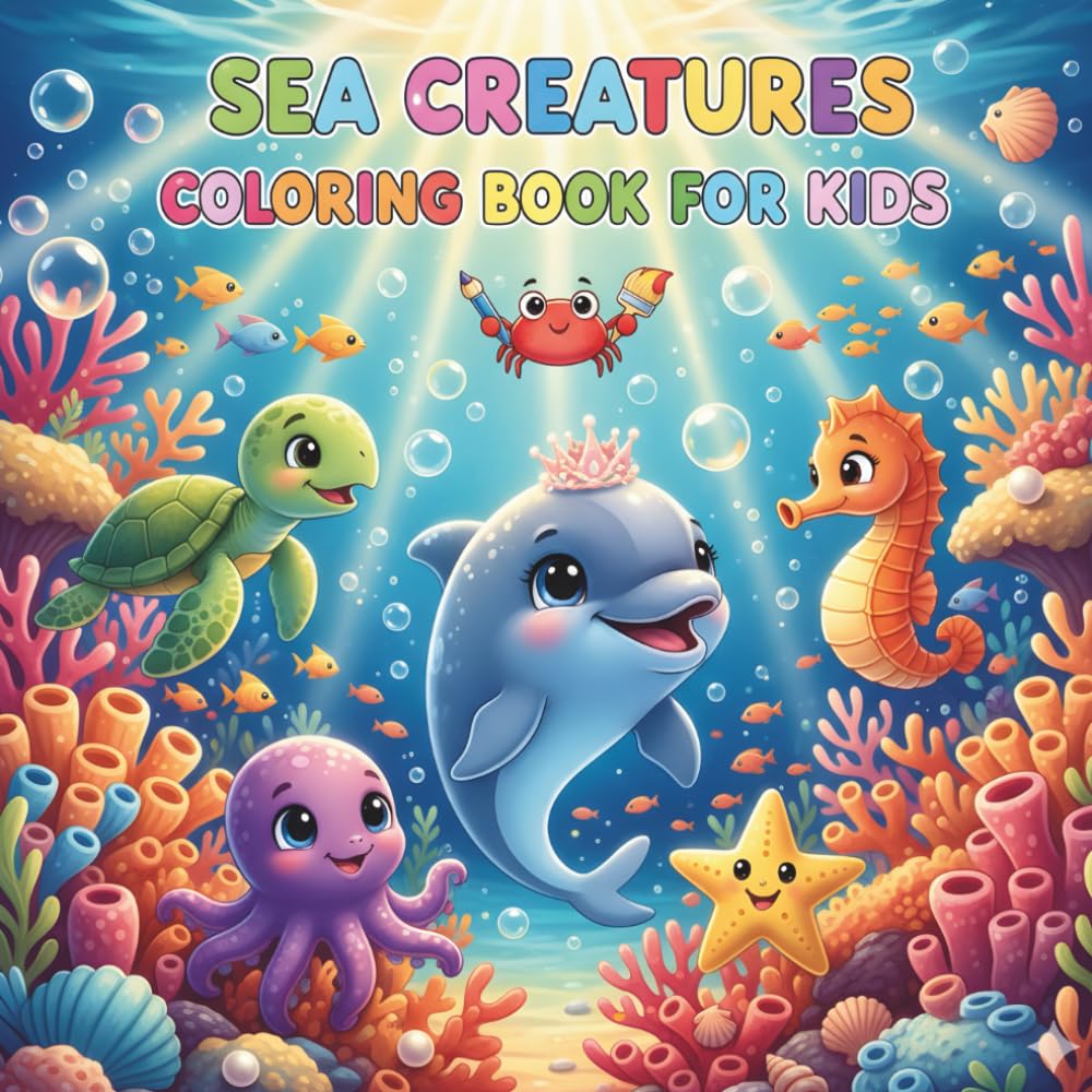 Under the Sea Adventures: Fun, Easy, and Educational Coloring Book for Little Ocean Explorers