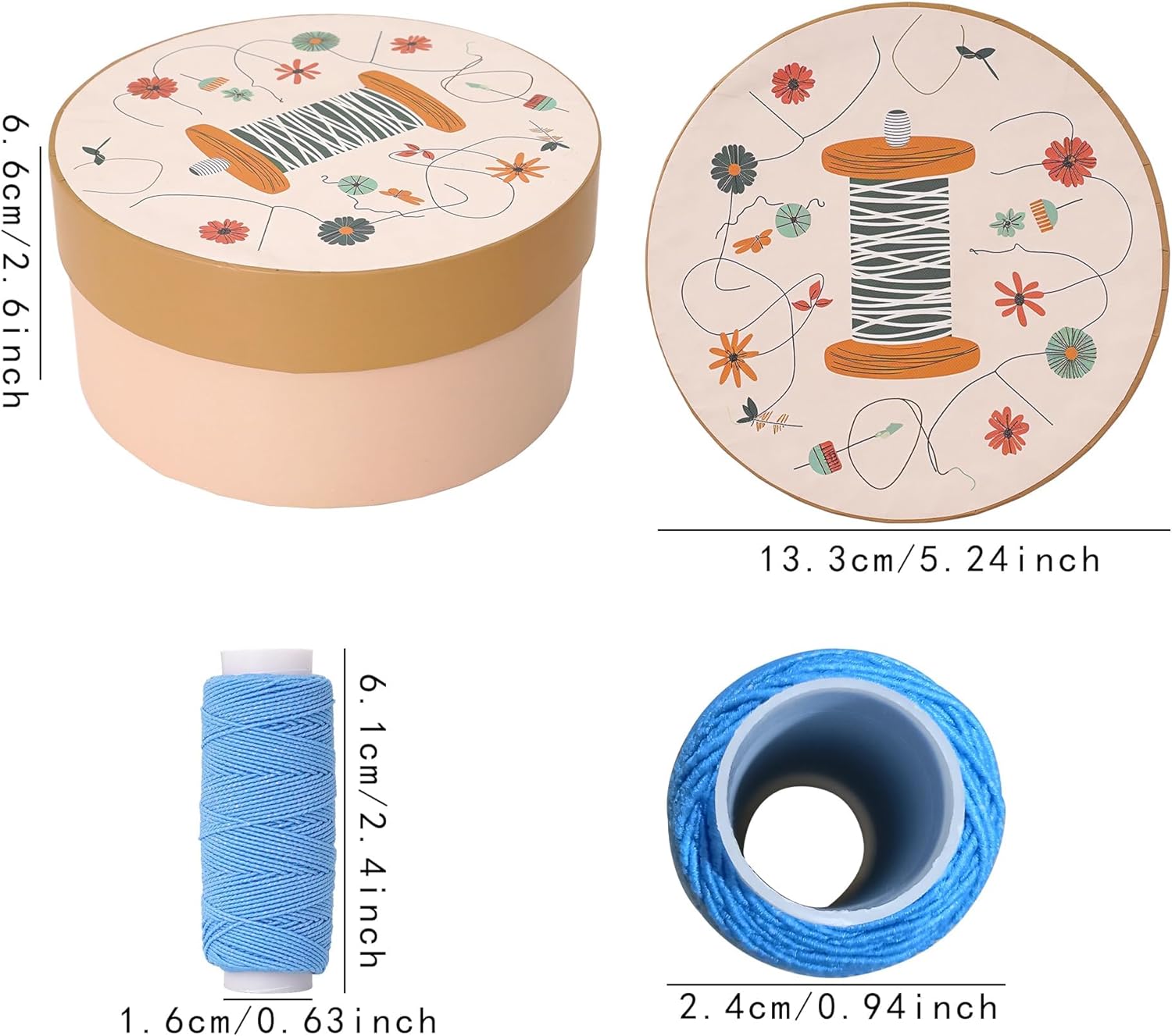 Connimonet 19PCS Elastic Thread for Sewing,0.6mm,20m Each Spool,Shirring Elastic Sewing Thread for Sewing Machine,Serger,Overlock Machines Quilting Knitting,Weave,DIY