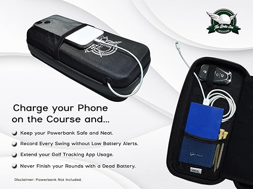 Miniatura 5 de The Birdie Club Estuche para guantes de golf  Funda de golf con agujero para cable de carga para teléfono, soporte para guantes extraíble y tres
