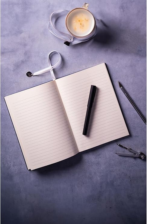Smyth Classic Esnek Kapak Çizgili Defter, 14.8x21 cm -Gri