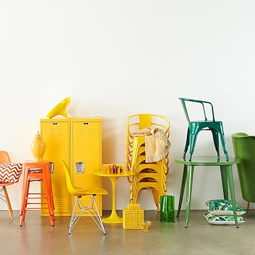 Miniatura 7 de Flash Furniture Jeffrey - Mesa redonda de metal verde para interiores y exteriores de 30 pulgadas de grado comercial