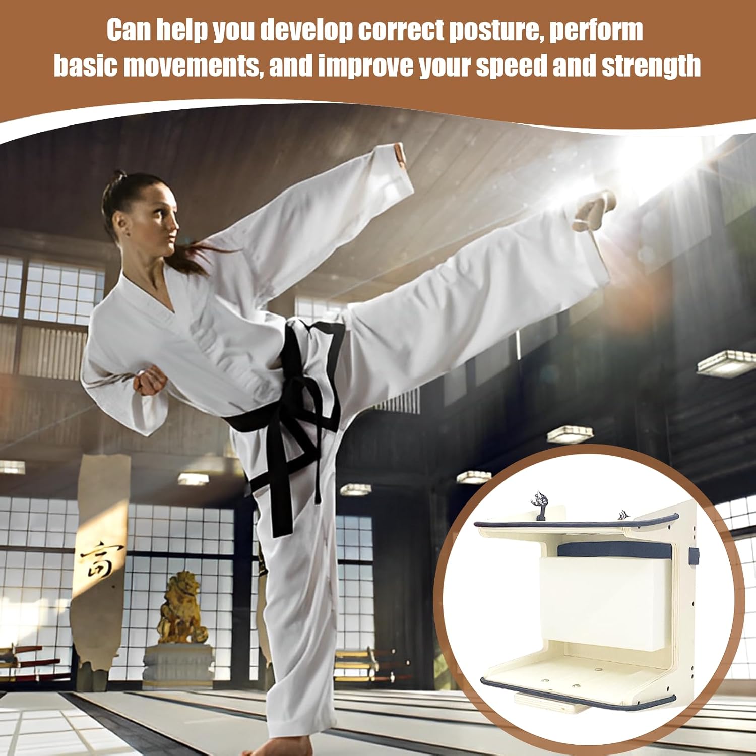 Martial Arts Breaking Board Holder, Taekwondo/Karate Rebreakable Boards Martial Arts Training Rack for 11inch Board Breaking, Boxing Training Equipment Gifts