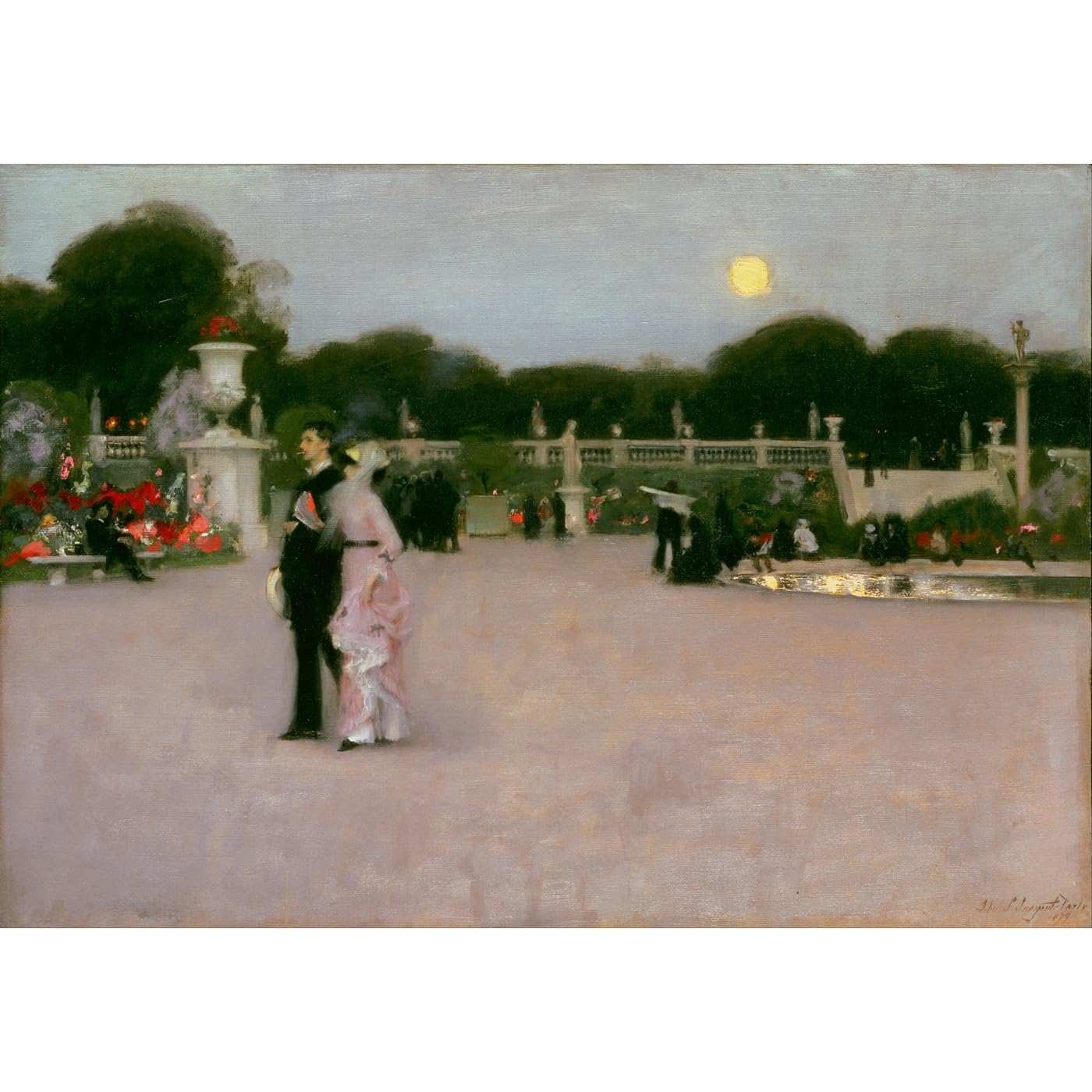 ARTICULOZY Stampa giclée – Sargent – Nei giardini del Lussemburgo – 61 x 45 cm stampa artistica da parete su tela