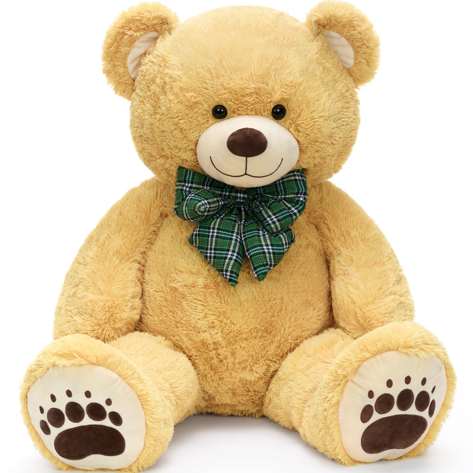MorisMos Hellbrauner Teddy, 120cm Teddybär groß XXL, Weich Kuschelbär Plüschbär Fraun,Teddys Bär Kuscheltier XXL Stofftier Plüschtier