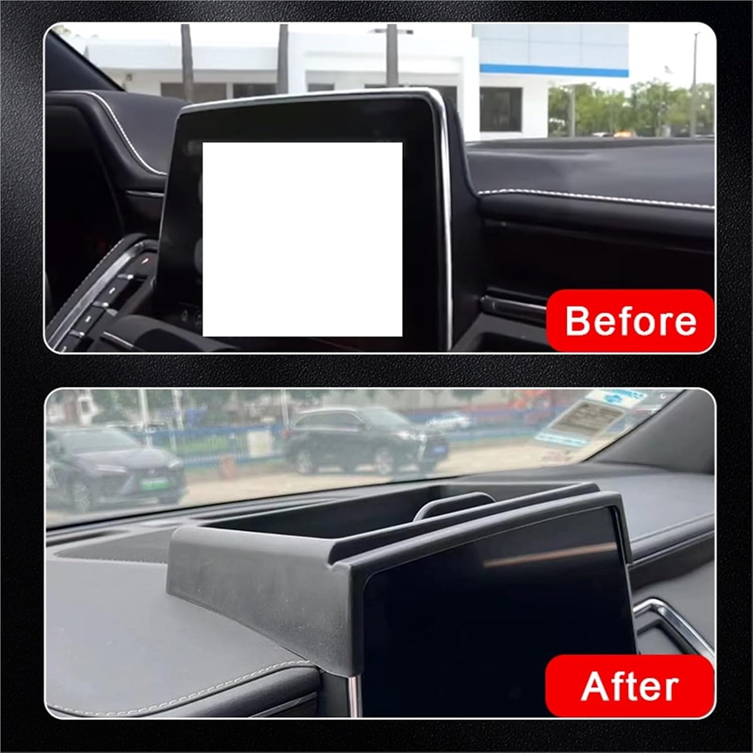 Car Glove Box Organizer Fit for 21-24 Yukon Central Control Storage Box Fit for ChevyTahoe Screen Storage Box Compact(White)