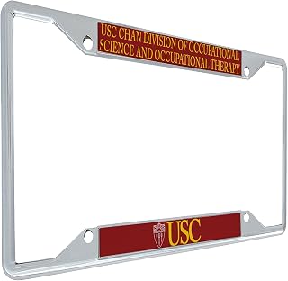 Desert Cactus USC License Plate Frame University of Southern California Trojans Car Accessories Tag Holder for Front or Rear of Car (USC Chan Division of Occupational Science and Occupational Therapy)