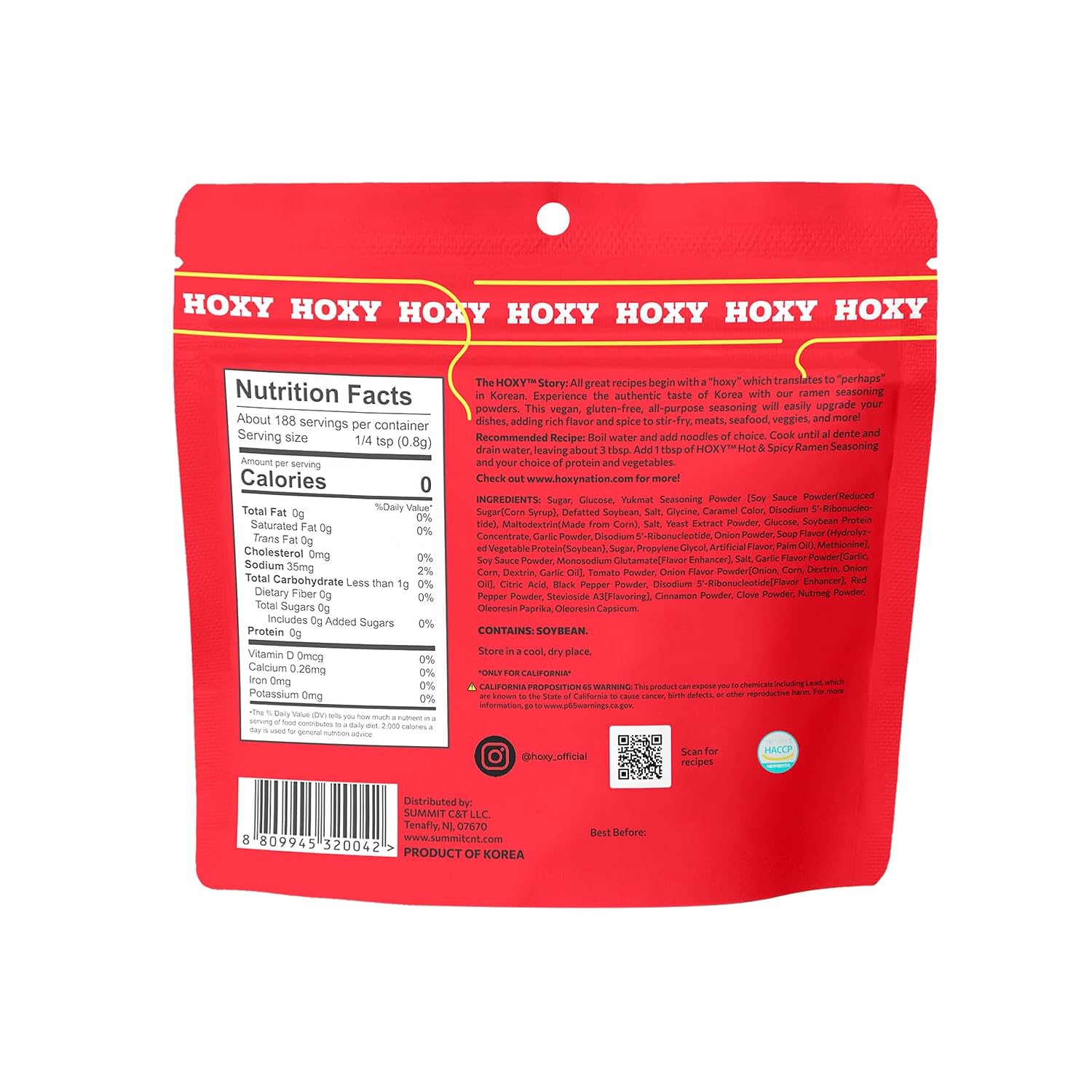 HOXY Journey of Korea "Korean Ramen Seasoning" | Gluten Free, Vegan | Finest Ramen Seasoning Powder | 5.3oz (ASSORTMENT, Pack of 3)