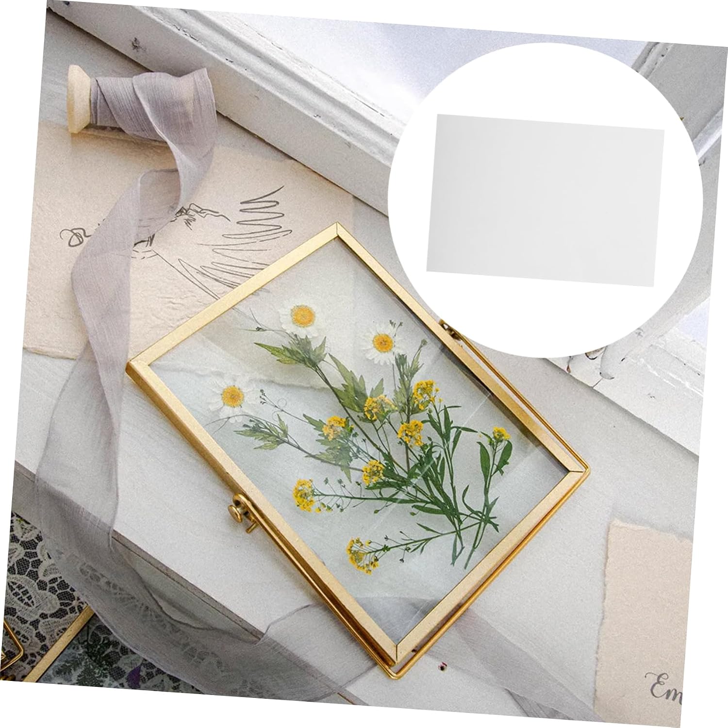 WEKAMOS 6pcs Plant Pressing Sheets Blotting Paper for Flower Drying and Crafting Highly Absorbent Drying Sheets Thick for DIY Flower Projects