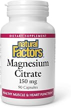 Natural Factors Magnesium Citrate, 150 mg, 90 Capsules