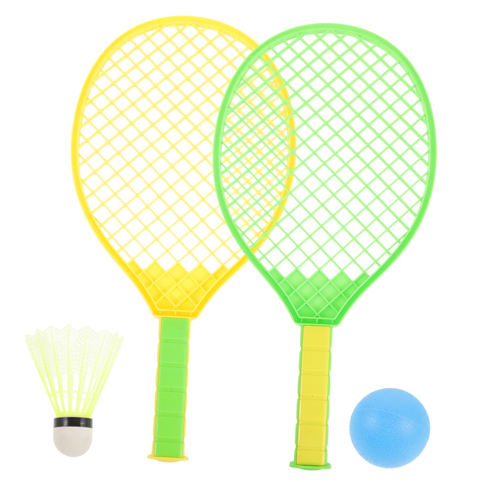 Hemoton 1 Set Badminton with Rackets Balls Lightweight Durable Design for Outdoor Fun for Beginners Parent Games for Exercise Activities Random Color