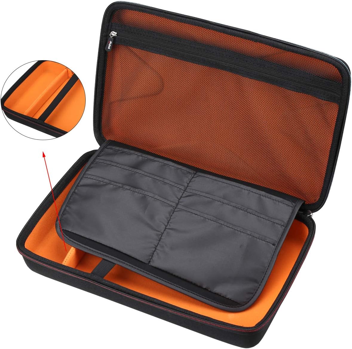 Mchoi Hard Travel Case for DR. J 12.5"/ for DBPOWER 11.5" 12"/ for Megatek 12.5“/ for HDJUNTUNKOR 12"/ for SQQBZZ 11.5"/ for ieGeek 11.5"/ for WONNIE 12" Portable DVD Player, Case Only - Image 3