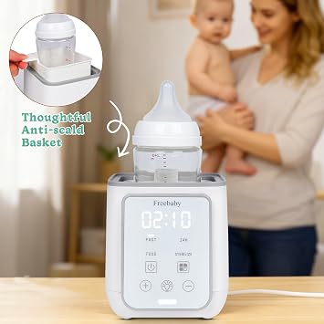 Freebaby Bottle Warmer,Fast Baby Bottle Warmer for Breast Milk & Formula, Accurate Temperature Control,Milk Warmer for All Bottles, Easy to use,24H Keep, Thawing, Sterilizing & Food Heating(Gray)