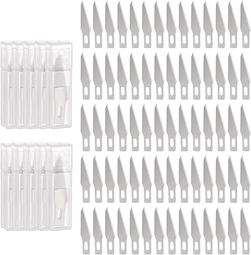 HARFINGTON 100 cuchillas de repuesto para cuchillos Exacto #11, cuchillas de repuesto de precisión Exacto, cuchillas de repuesto para bricolaje,
