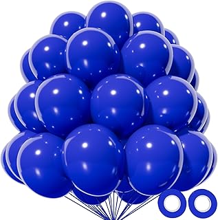 Blue Balloon 110pcs, 12 Inch Thickened Latex Party Balloons Helium Bright Color for Birthday Baby Shower Wedding Party Supplies Arch Garland Decoration