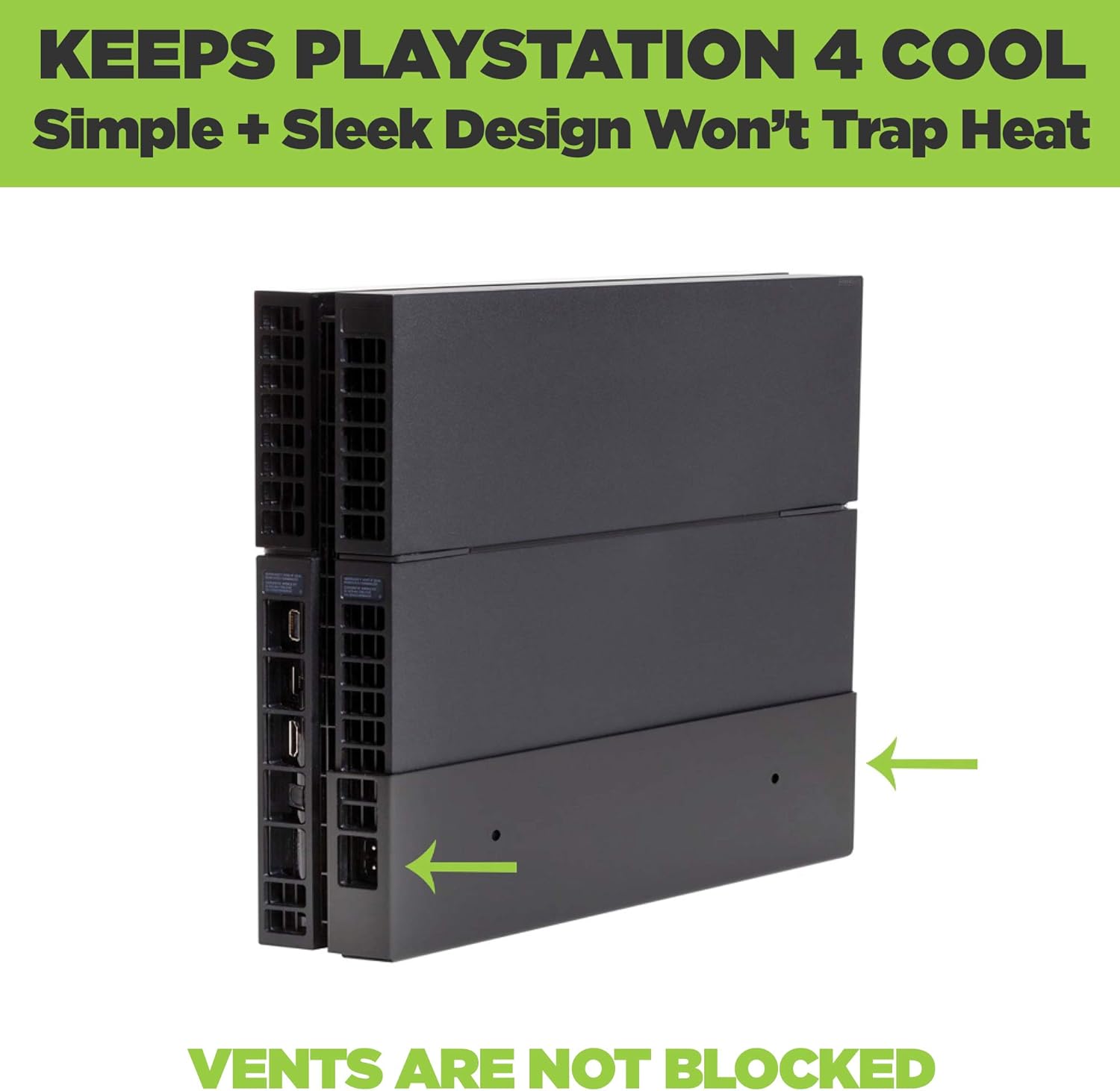 HIDEit Mounts 4 Wall Mount for Original PS4 - Patented in 2016, Made in USA - Black Steel Wall Mount for PS4 Original to Safely Store PS4 Console Near or Behind TV