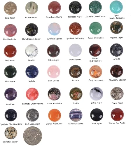 Miniatura 8 de Cabujón ovalado redondo de la piedra preciosa multicolor al por mayor del lote para la fabricación de la joyería