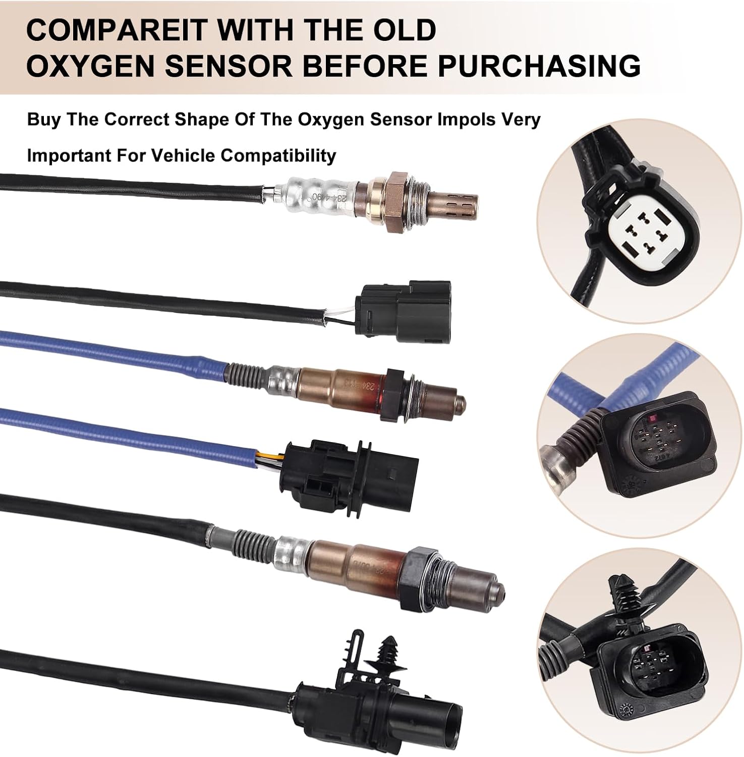 Oxygen O2 Sensor Upstream and Downstream Fits for F150 2011 2012 2013 2014 3.5L V6 Turbo, for F150 3.5L V6 2011-2014 Turbocharged, Replace 234-5076, 234-5113, 234-4490, 8F9Z9F472E, 8F9Z9F472B 4Pcs