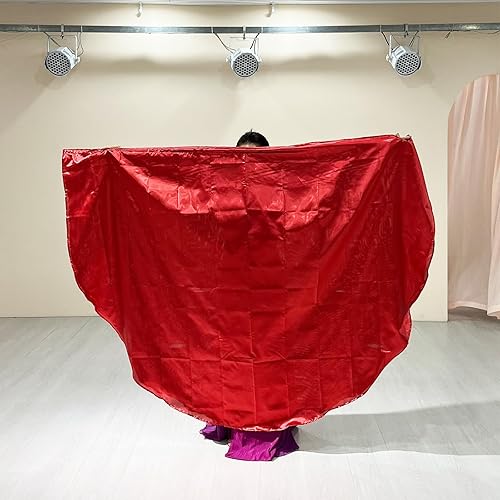 Miniatura 6 de Juego de banderas de adoración de alabanza y danza de 55 pulgadas, banderas dobles de ala de ángel semicírculo con bandera de alabanza escalable