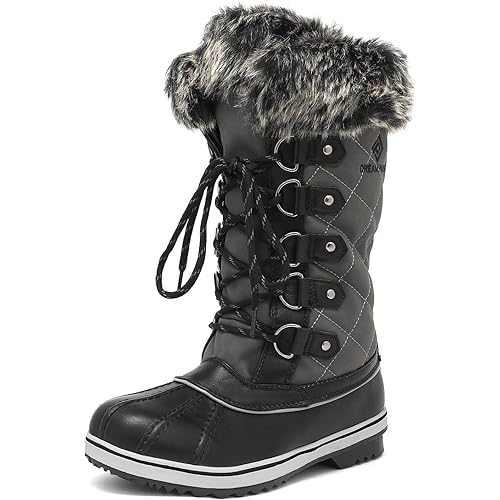 DREAM PAIRS Women's River_1 Mid Calf Waterproof Winter Snow Boots