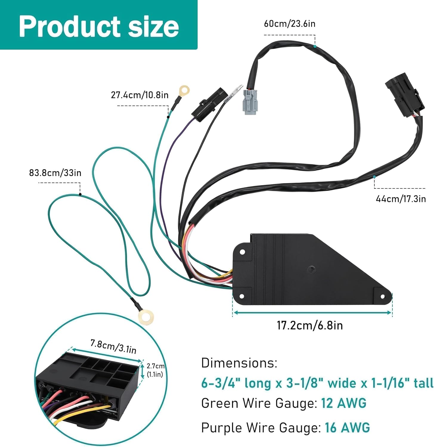 Panmwarmoll Electric Step Control Unit Fit for Lippert Kwikee Electric Steps Series 22 23 26 28 30 31 32 33 34 35 36 37 38 39 40 41 42 and 47 Replace 909510000