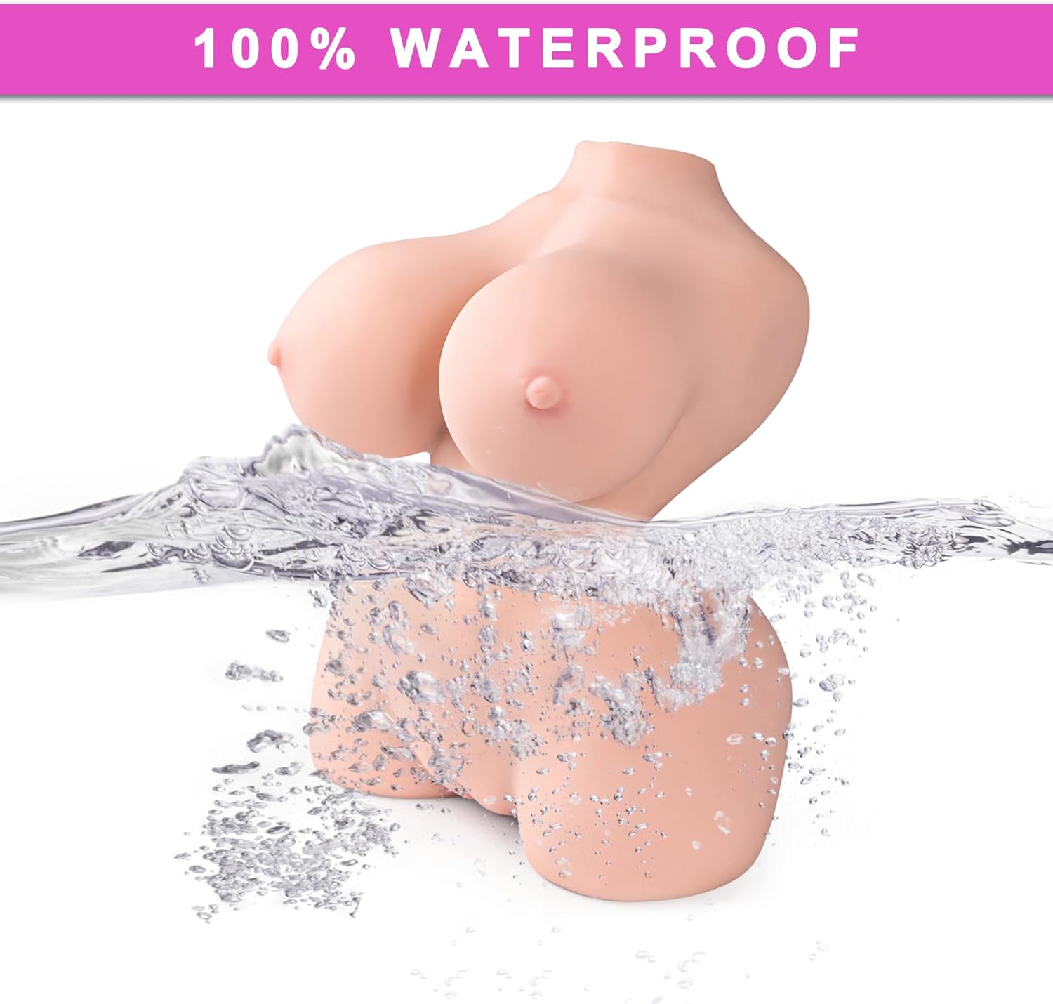 15LB Lifelike Life-Size Female Sex Doll Torso for Men, Male Sex Toys with Soft Big Breasts & Plump Butt, Built-in Sturdy Skeleton Realistic Body Design Adult Toys for Men