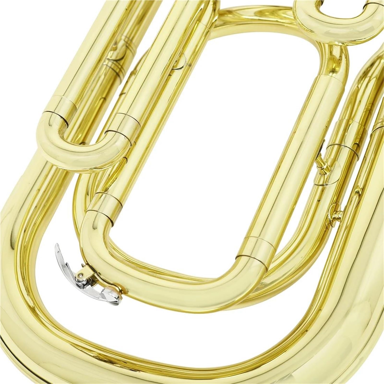 Eufonium Mosiądzu Eufonium Bb 3 Klucz Pionowy Róg Tenorowy Złoty Lakier Barytonowy Instrument Dęty Blaszany Z Futerałem Akcesoria Do Rękawiczek