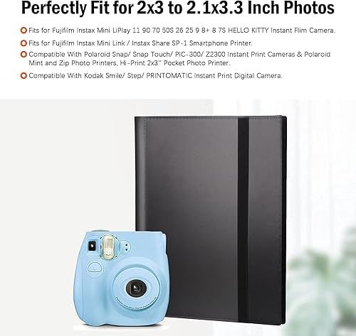 Miniatura 8 de Paquete de 2 álbumes de fotos de 432 bolsillos para cámara instantánea Fujifilm Instax Mini, cámara Polaroid, para cámara instantánea Fujifilm