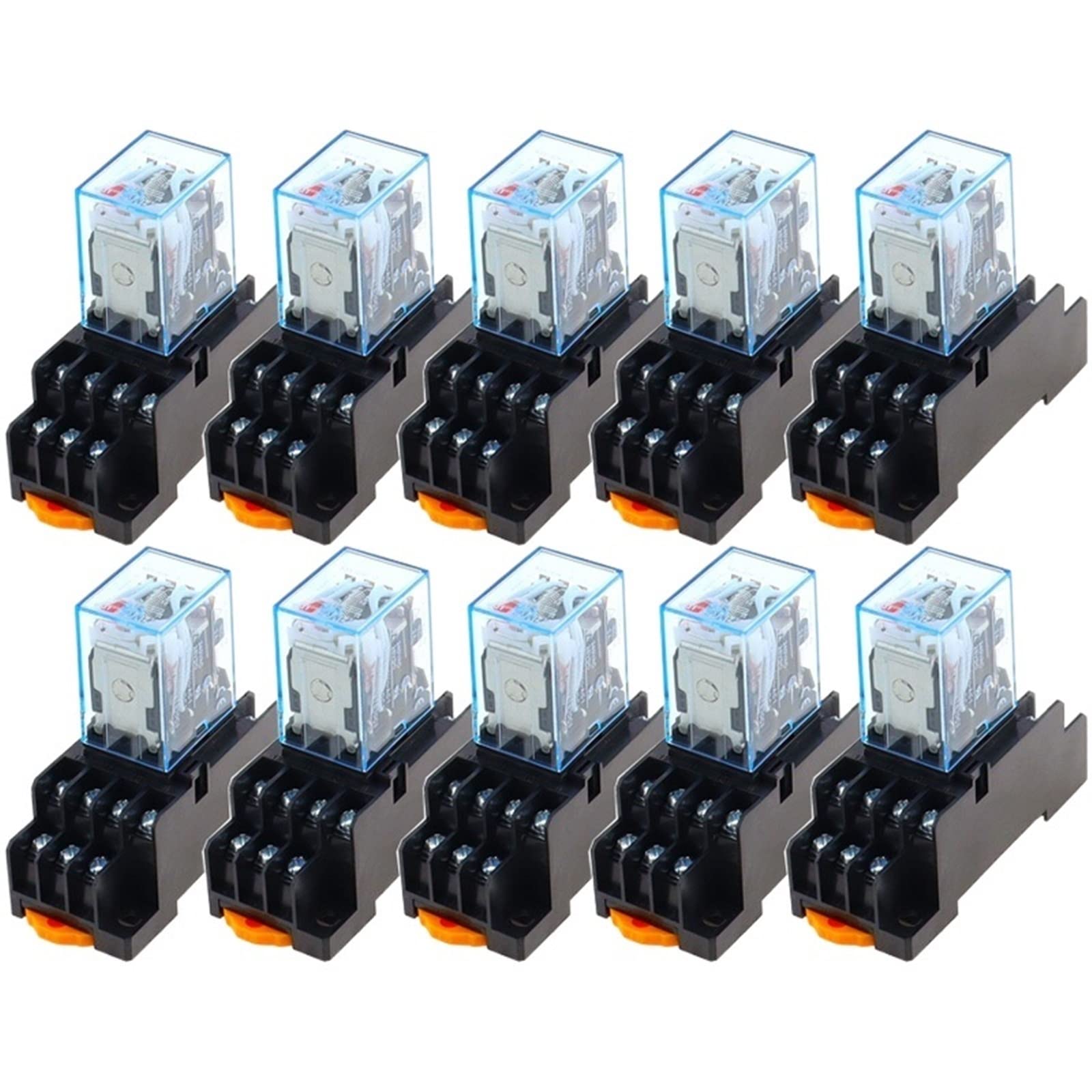 Relais temporisé MY4NJ 14 broches de haute précision pour automatisme industriel, 10 unités