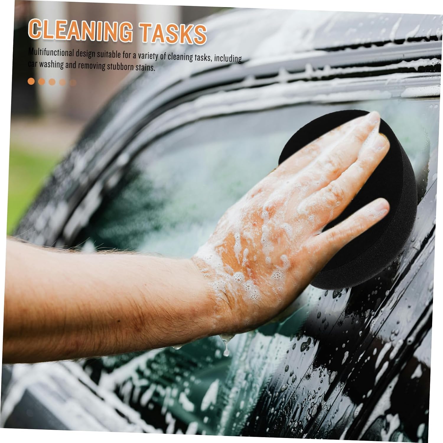 Cabilock 3Pcs Car Cleaning Sponge High Density Multi Purpose Automotive Wash Sponges for Exterior Cleaning and Detailing for Car Care
