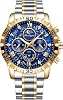 poedagar men's fashion stainless steel watches quartz wrist watch waterproof luminous chronograph stainless steel men's watches