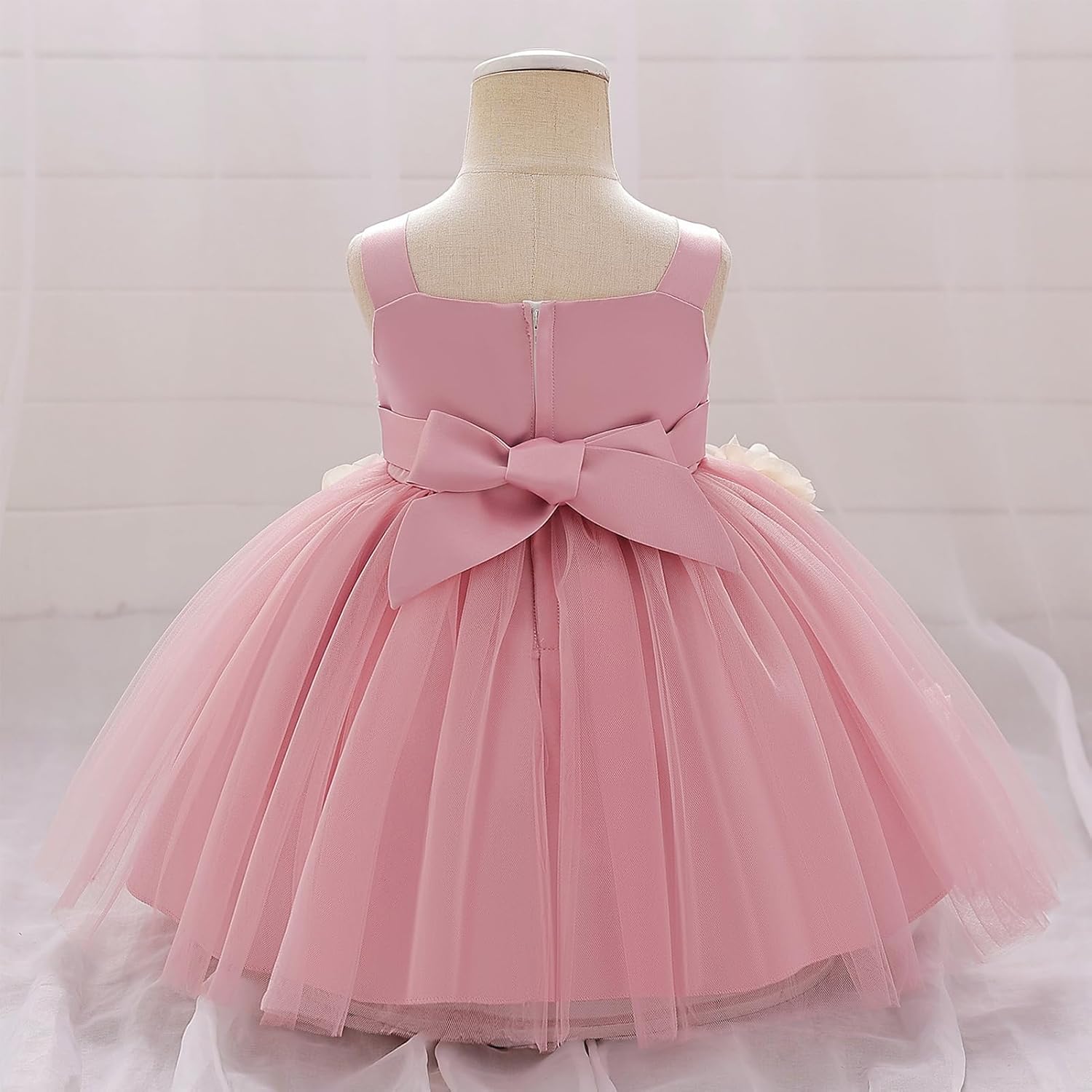 IDOPIP Toddler Baby Flower Girl Dress for Kids Wedding Pageant Party Prom Gown First Communion Birthday Tutu Tulle Dresses - Image 4