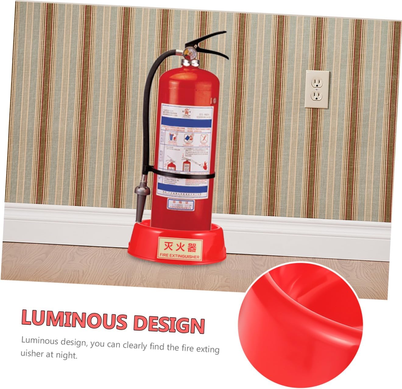 Fire Extinguisher Stand Portable Fire Extinguisher Base Plastic Ledge Shine Hold 4-8LB
