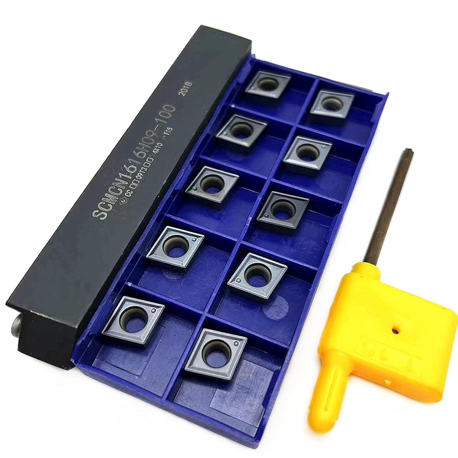 1pcs SCMCN1212 SCMCN1616 SCMCN2020 SCMCN2525M09 Carbide Lathe Turning Tool Holder Metal Lathe Cutting Tools + 10pcs CCMT09T304 Carbide Inserts(SCMCN1616H09)