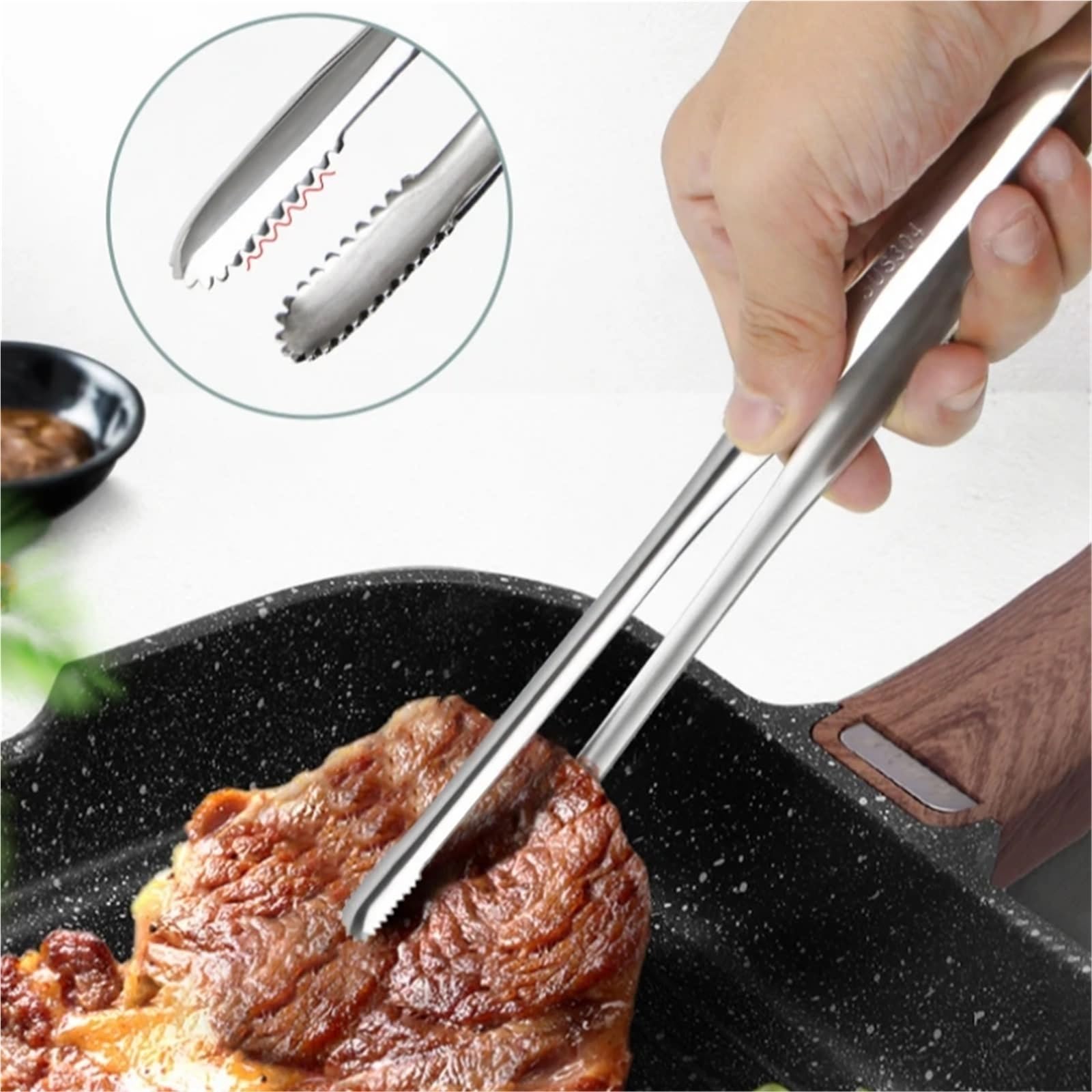 Pinze Da Cucina 3 unids/set pinzas for alimentos barbacoa portátil de acero inoxidable cocina filete ensalada pinza for servir Buffet Clip cocinar pinzas for barbacoa Gadgets for el hogar Para Cocina