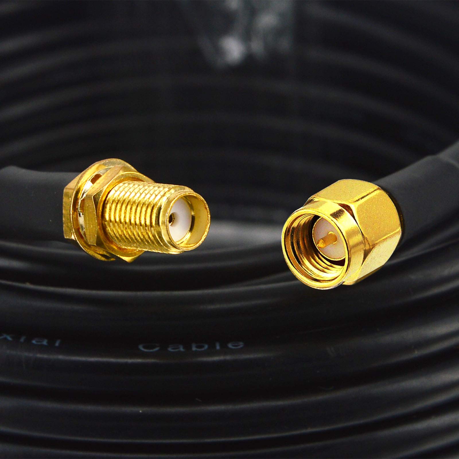 Antenna Boobrie Cable SMA 20M Coaxial RG58 Mejorado Macho a Hembra 50ohms Extensión para Enrutador WiFi 3G 4G LTE Antena de Baja Pérdida LAN inalámbral GPS