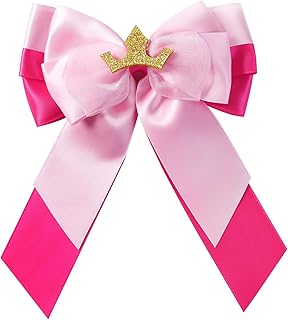 Princess Hair Bows Clips for Girls Women 5Inch Fairy Hair Accessories Pink 1Pcs