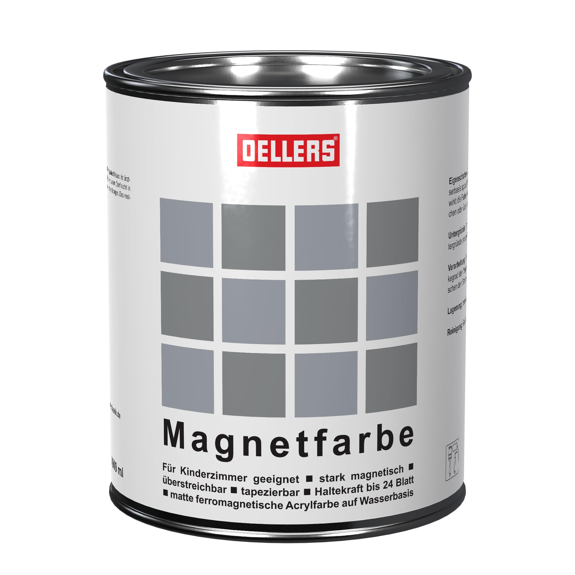 OELLERS Peinture murale magnétique extra forte, 750 ml- Gris foncé