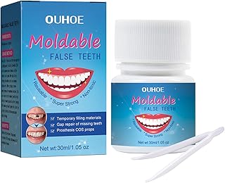 30 ml Tooth Repair Kit, Temporary Teeth Replacement Kit - Moldable Thermal Fitting Beads for Filling Fix Missing and Broken Tooth or Adhesive Denture Fake Teeth